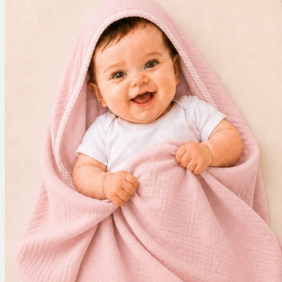 Renk_Pembe | Ella Bonna Müslin Havlu Kundak – Pembe