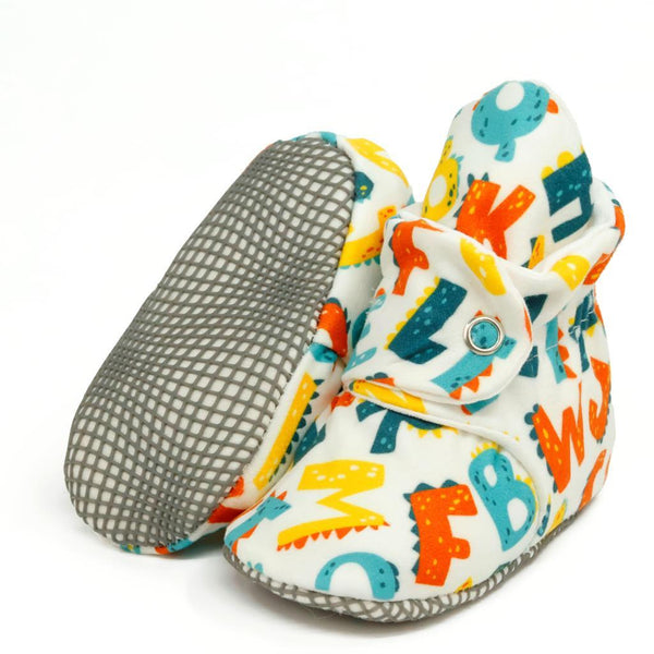 Organik Pamuk Bebek Pandufu, Kaydırmaz Taban, Yenidoğan Patiği, Ev Kreş Ayakkabısı